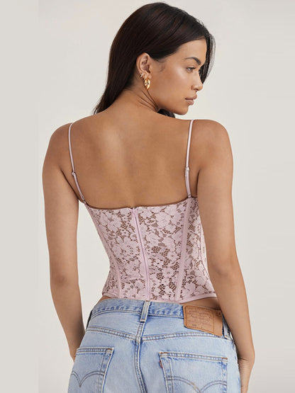 Lace Camisole Fishbone Top