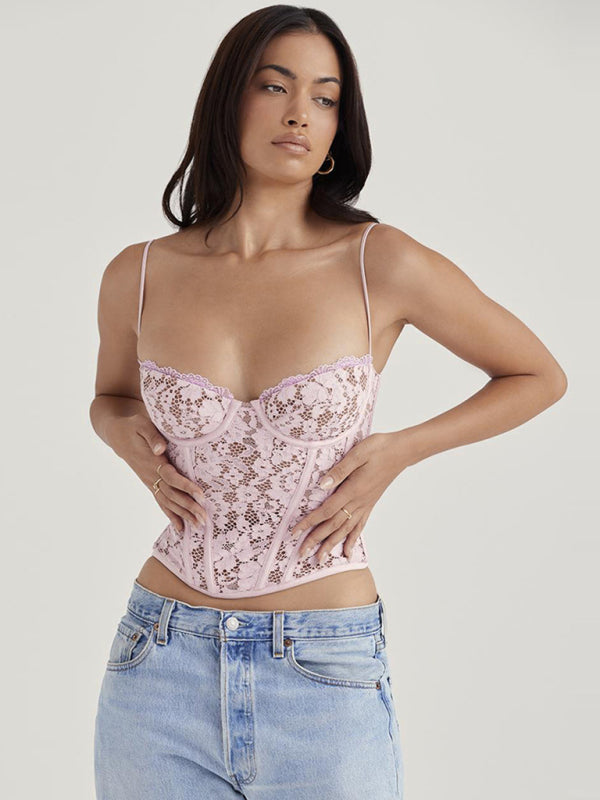 Lace Camisole Fishbone Top